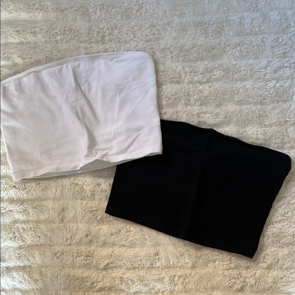 White and Black Tube Tops